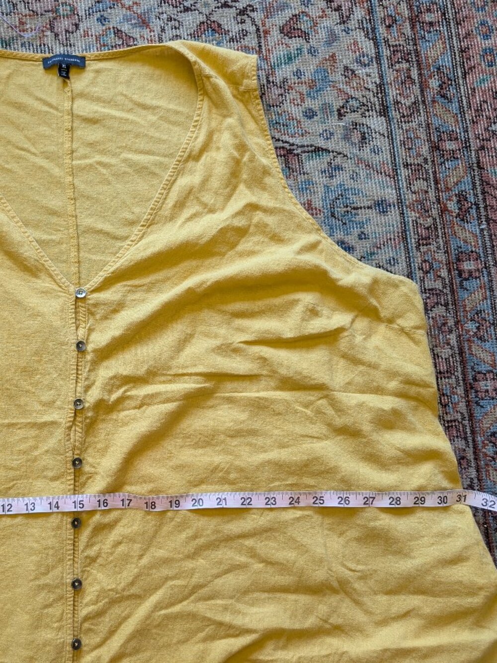 Yellow Universal Standard Islet Stretch Linen Dress Size XL - Picture 8 of 9